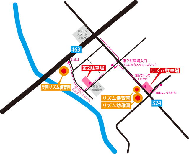 リズム駐車場・第２駐車場案内図